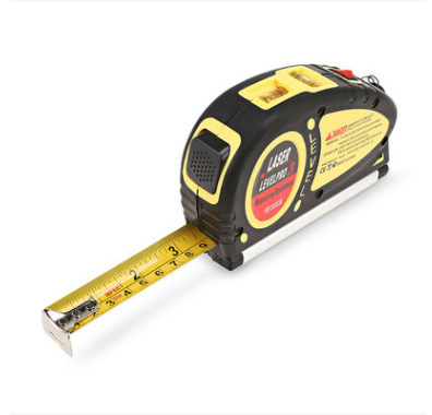 Multifunctional laser level with infrared laser, level meter with 5.5-meter tape measure, can strike cross lines, points 2 types of lines