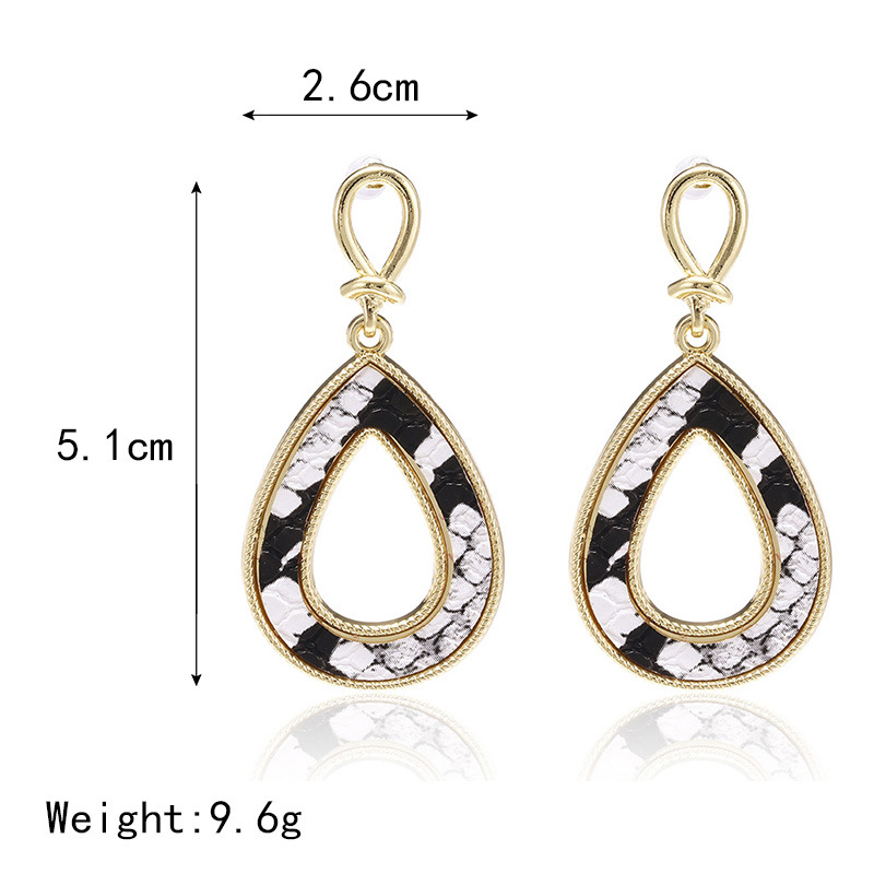 New Earrings Fashion Retro Creative Snake-shaped Drop-shaped Hollow Earrings display picture 2