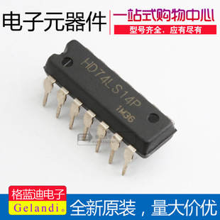 10x HD74LS14P IC (DIP-14) Von HITACHI – Logikgatter, Schmitt-Trigger, Inverter