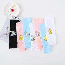 夏季新款韩国儿童冰袖户外防晒卡通印花男女童冰丝袖套可定制logo