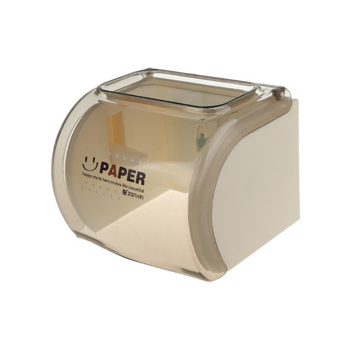 Zhenxing Waterproof Roll Paper Holder Seamless Suction Wall Pull-type Tissue Box Paper Tube Toilet Tissue Storage Box Mobile Phone Holder