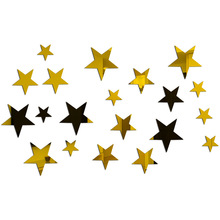 星星三尺寸組合鏡面牆貼大6.5X6.5cm6個中5X5cm7個小3.2X3.2cm7個