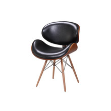工厂批发欧美经典款休闲曲木椅跨境畅销款咖啡厅弯木板扪皮餐椅