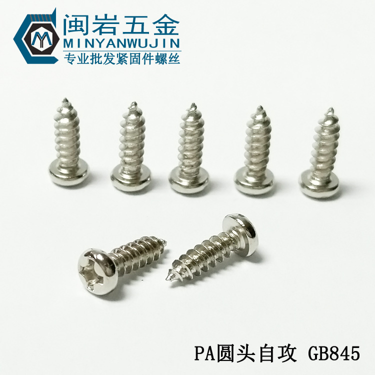 (2개) 라운드 헤드 셀프 태핑 PA2 * 3-20MM 길이 철 플러스 하드 니켈 도금 팬 헤드 크로스 정밀 작은 나사 GB845