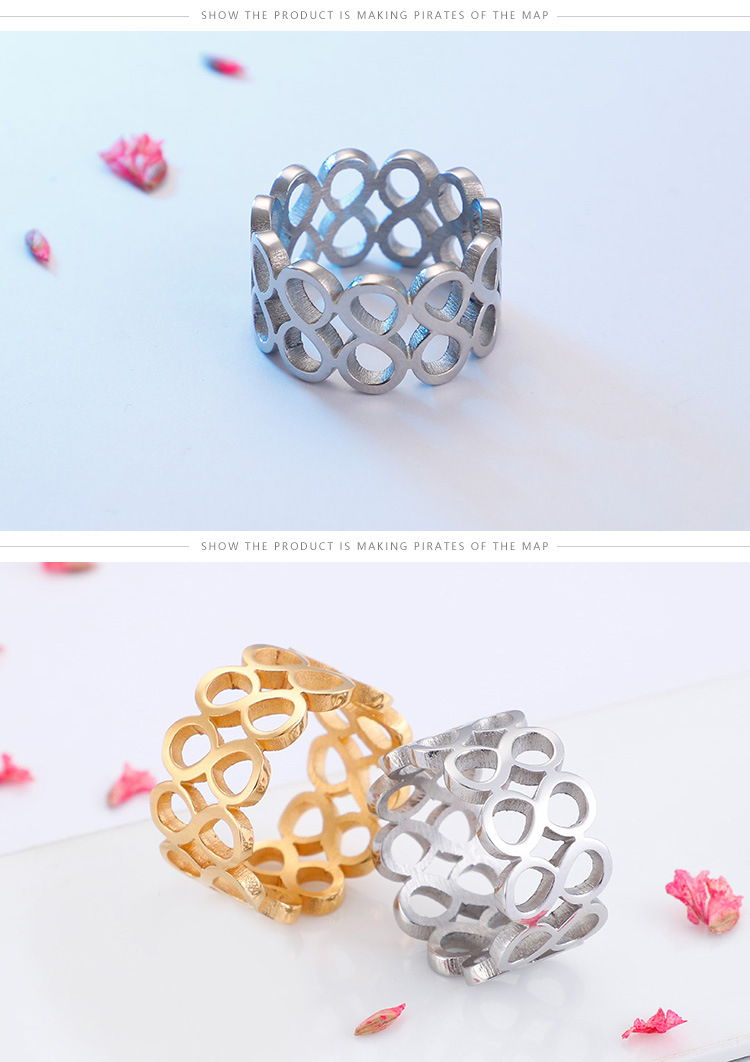 Fashion Style PVD Coated 18K Gold Plated Letter Titanium Steel Fashion Waterproof Non Tarnish