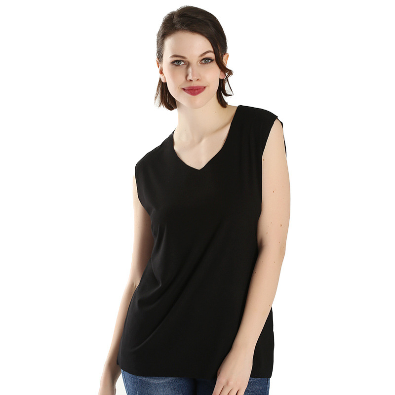 Women's summer loose cotton sleeveless vest