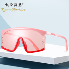 新款大框连体片太阳镜2087 跨境个性女士墨镜 欧美时尚太阳眼镜潮