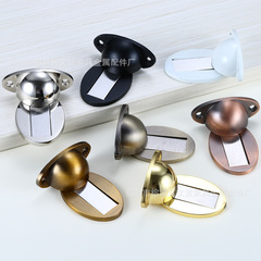 Bedroom door zinc alloy anti-collision magnetic floor suction door holder, bathroom dual-use hole-free invisible door stopper