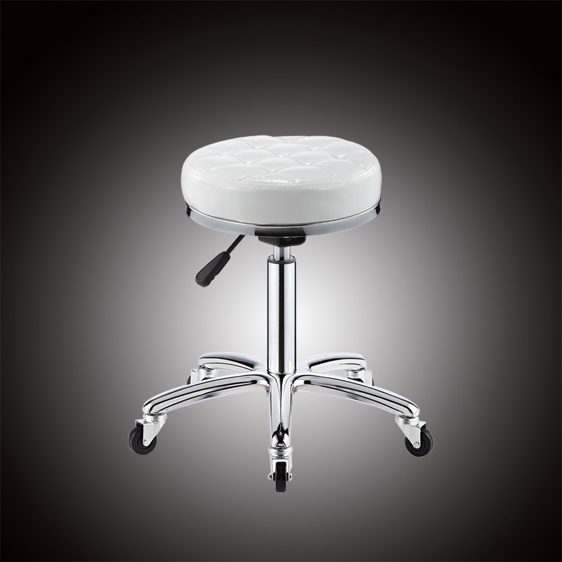 Modern Simple Beauty Haircutting Bench Bar Bench Small Round Bench Raising and Rotating Bench PU Large Workbench One Piece Shipping 