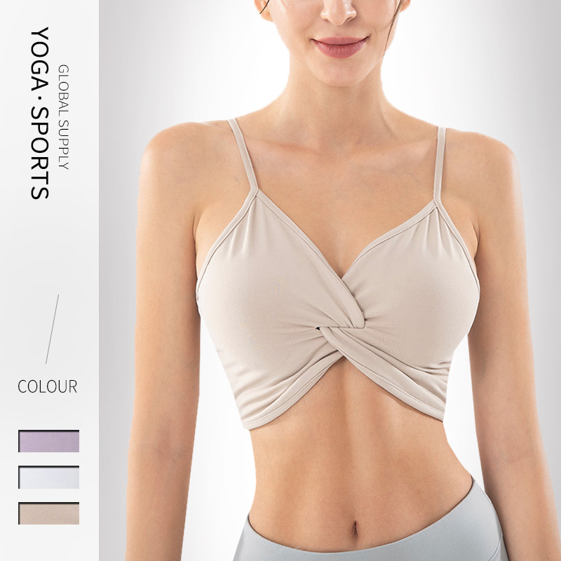 25 New Yoga Bra Sports Bra Shockproof Push up Shock Absorbing Vest Women's Running Fitness Yoga Wear Wholesale