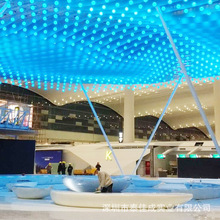 廠家定制深圳機場T3航站大型創意玻璃鋼美陳室內裝飾設計雕塑工程