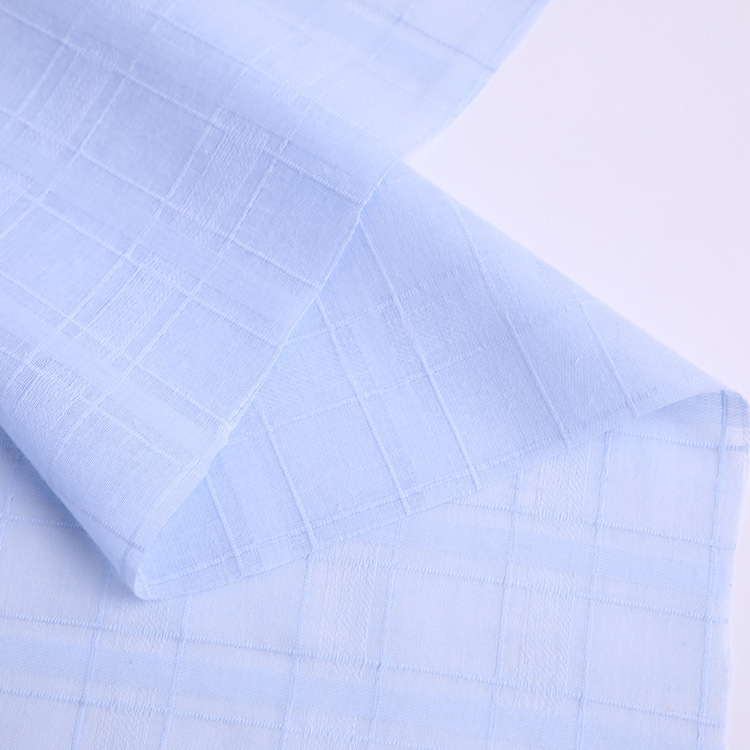春夏新款全棉提花格子布 全棉纱罗布童装连衣裙衬衫面料 717