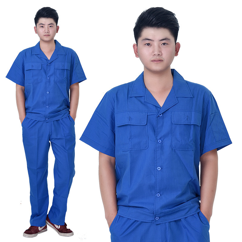 Manufactor wholesale Cleaning uniform work clothes Customizable logo Summer protective clothing new pattern Short sleeved coverall suit