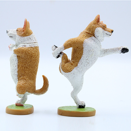 Wholesale figure dog yoga master model doll cake ornaments car cute pet PVC toys street stall trendy play