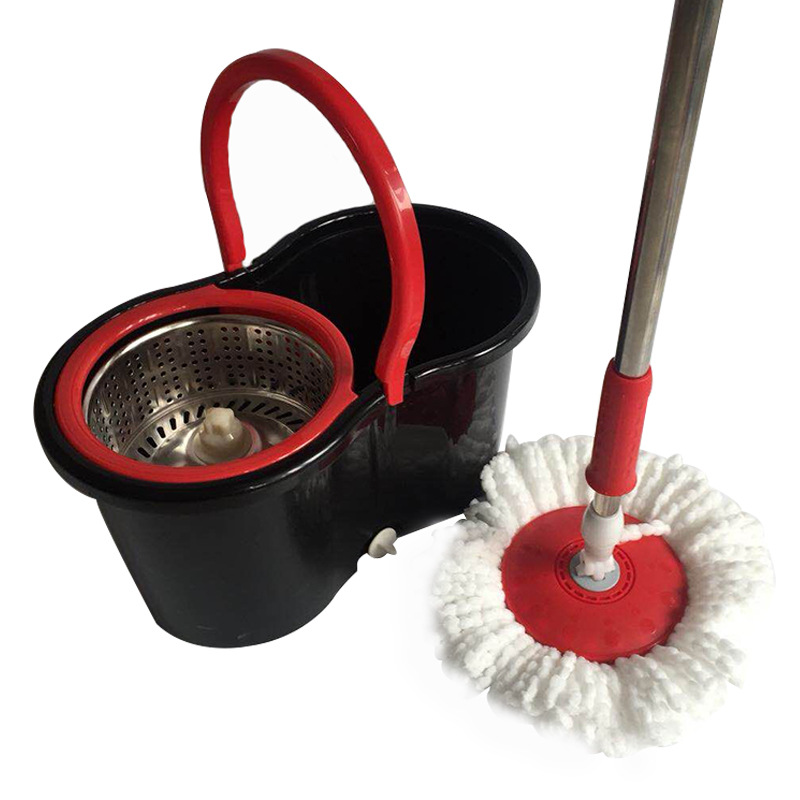 旋轉拖把不鏽鋼免手洗 幹濕兩用拖把桶 雙驅動家用自動墩布桶代發