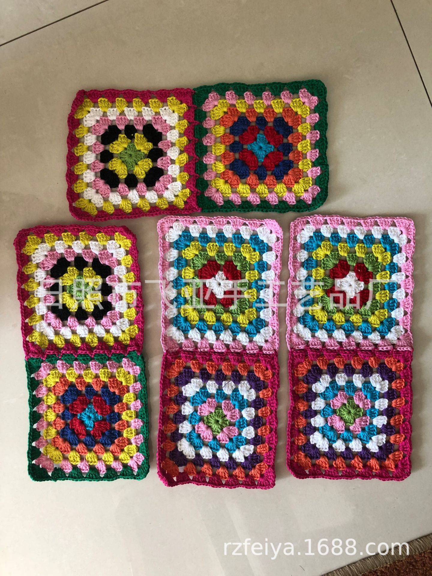 diy手工编织花。彩色蕾丝花。服饰辅料花。可定做