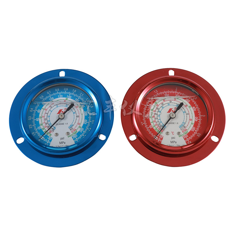 彩色R404AR22R134AR407C 1.8mpa,3.8mpa冷媒表，制冷表，氟利昂表