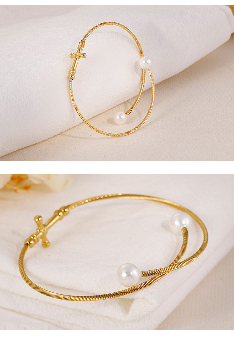 Women'S Gender Korean Style Style PVD Coated 18K Gold Plated Letter Titanium Steel Korean Style Waterproof Non Tarnish Titanium Steel