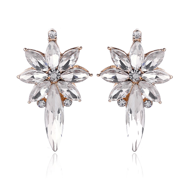 8g Weight 304 Stainless Steel Ear Needle Material Rhinestones Inlay Material Ear Studs Classification 1 Pair Quantity Daily Occasion Alloy Material Flower Pattern Women'S Gender Inlay Design Vintage Style Style 1 Pair Vintage Style Flower Alloy Inlay Rhinestones Women's Ear Studs 7