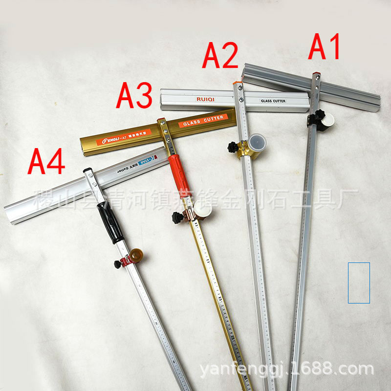 new pattern Class A Glass Push knife Ruler Aggravate Ruler Glass Roller Glass knife