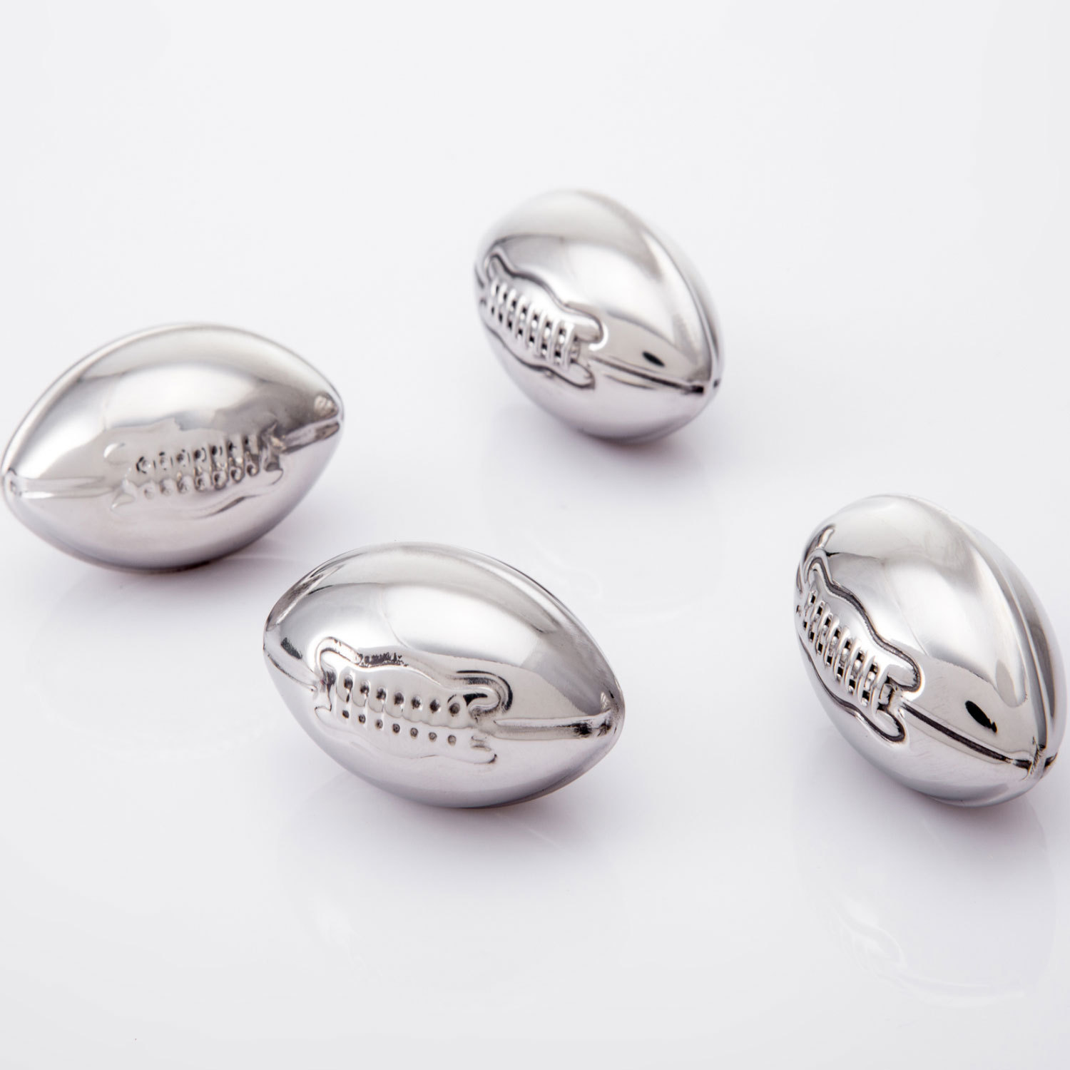 廠家直銷304不銹鋼冰粒冰酒石威士忌冰塊創(chuàng)意酒具橄欖球冰粒彩盒