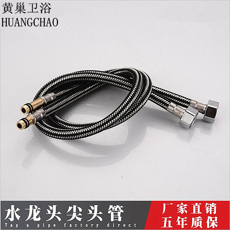 Stainless steel 4 points heater Hot and cold Inlet pipe Single head high pressure nylon Mixed Metal weave hose