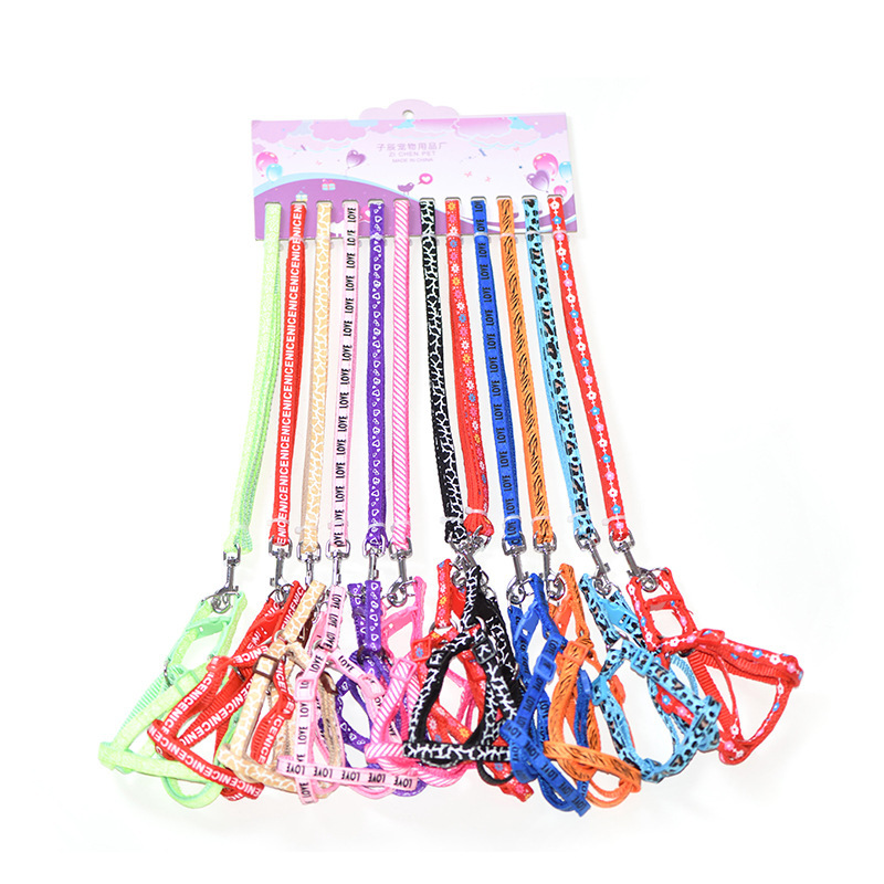 1.0 patch with satin pull chest pet leash dog leash dog chain pet supplies factory direct wholesale