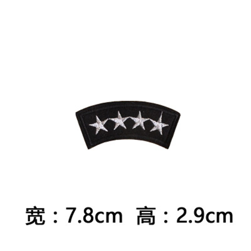 Longsheng bordado carta pegatinas de tela al por mayor accesorios ropa zapatos y sombreros parche negro plancha insignia