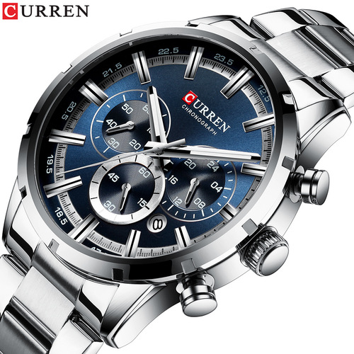 Curren/Carren new product 8355 men's watch waterproof quartz six-hand calendar steel belt business men's watch