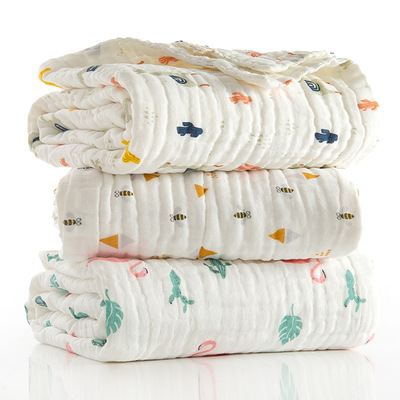 baby Bath towel pure cotton newborn children animal pattern baby Bath towel Sixth floor Gauze water uptake pure cotton washing Supersoft