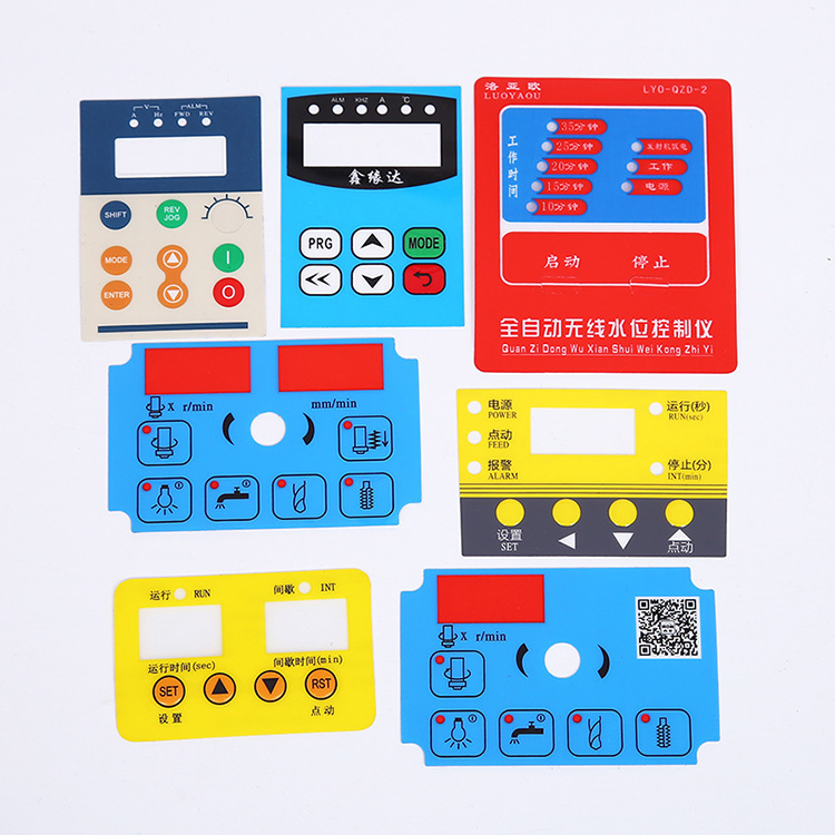 PVC标牌铭牌彩印 塑料面板UV印花 按键板电器控制板数码喷绘