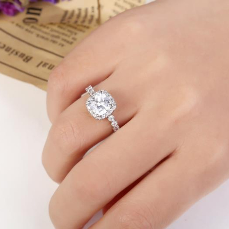 Europe and America Wish Best Sellers Explosive money Accessories originality Diamond ring Square Shape zircon Ring wholesale Cross border Specifically for