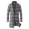 国际品牌新款羊毛呢风衣外套男士中长款春秋羊毛双面呢子大衣男|ms