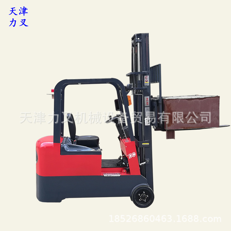 供应1.5吨4.5米充电式托盘堆垛车坐驾式电动升高车电瓶堆高铲车