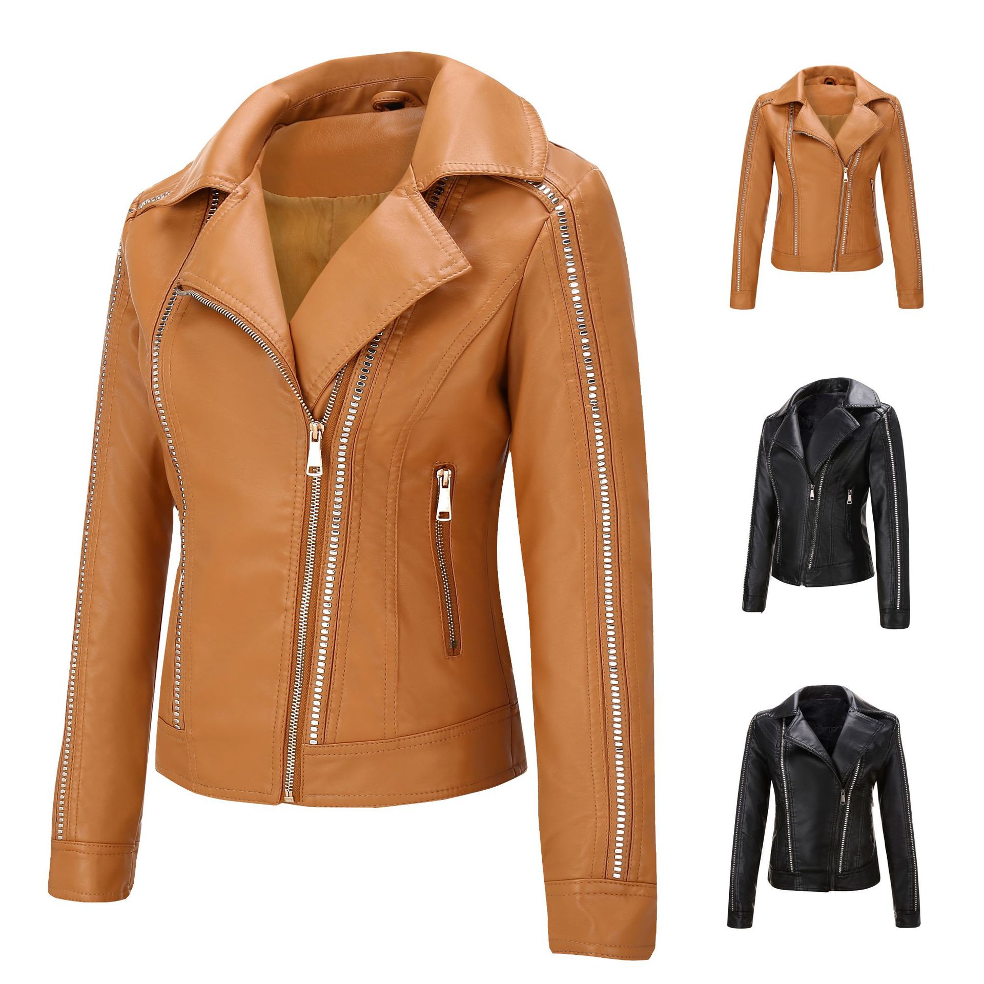 Veste cuir femme en PU - Ref 3447632 Image 2