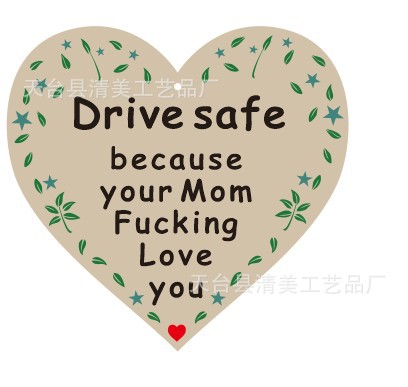 40 estilos 100mm amor madera chip colgante DIY madera colgante 1 paquete