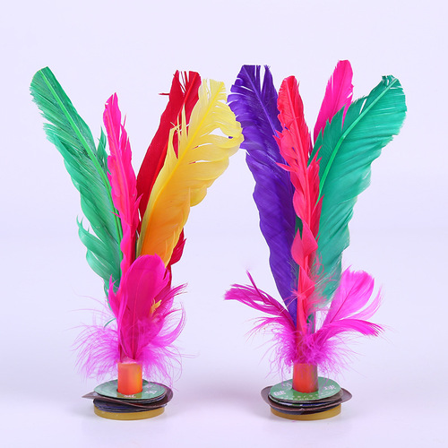 Wholesale feather shuttlecock competition designated large flower shuttlecock, durable kick shuttlecock, feather shuttlecock, colorful keys