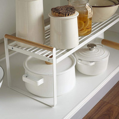 Kitchen supplies layered storage rack dishes and spices storage cabinet inner compartment divider single and double layer pot rack