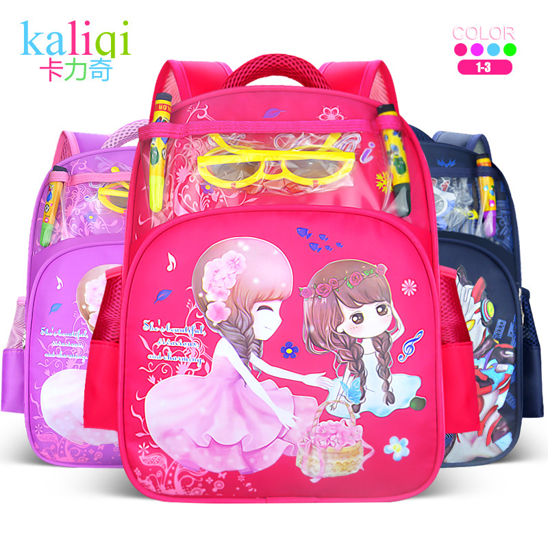 Manufactor Direct selling Backpack pupil schoolbag lovely Children's bags Cartoon schoolbag Shoulder bag customized