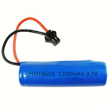 厂销 18650 1200mah 充电圆柱锂电池 带飞机插加保护板玩具车