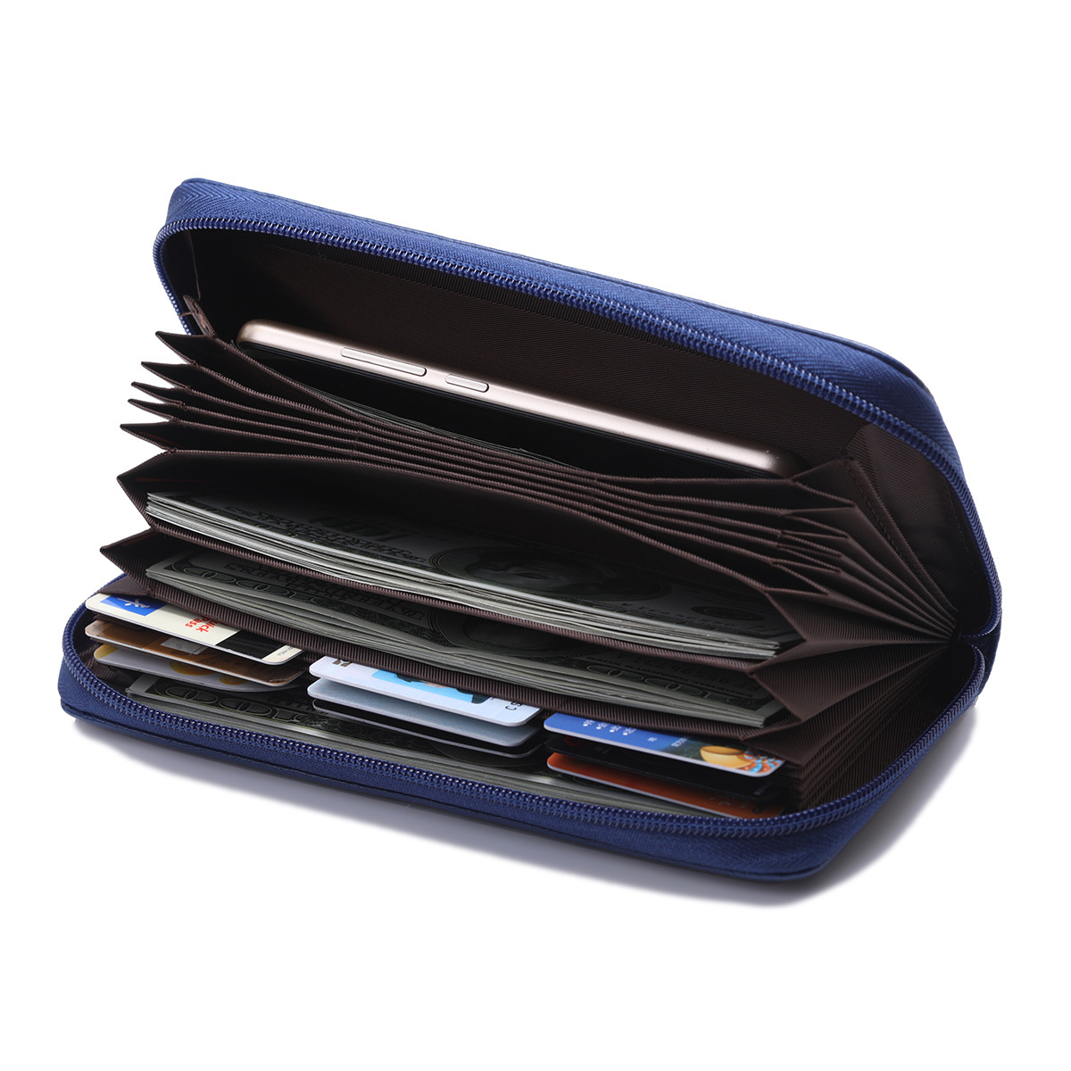 165g Weight Polyester Lining Material Zipper Closure Type Business, Travel Occasion Leather Material Solid Color Pattern Unisex Gender Fashion Style Square Shape Coffee, Pink, Purple, Red, Blue, Black Color Anti-rfid Creative Men's And Women's Leather Long Wallets Multi-function Zipper Wallet 11