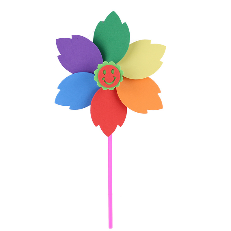 Creativo hecho a mano EVA tridimensional pasta de seis colores del molino de viento paquete de material DIY material de arte educativo