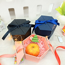 創意翻蓋式六角禮品包裝盒結婚糖果鮮花伴手禮禮盒香水禮品盒聖誕