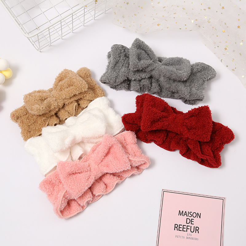 简约日系朱丽同款花边发带可爱木耳边蝴蝶结洗脸发带义乌发饰