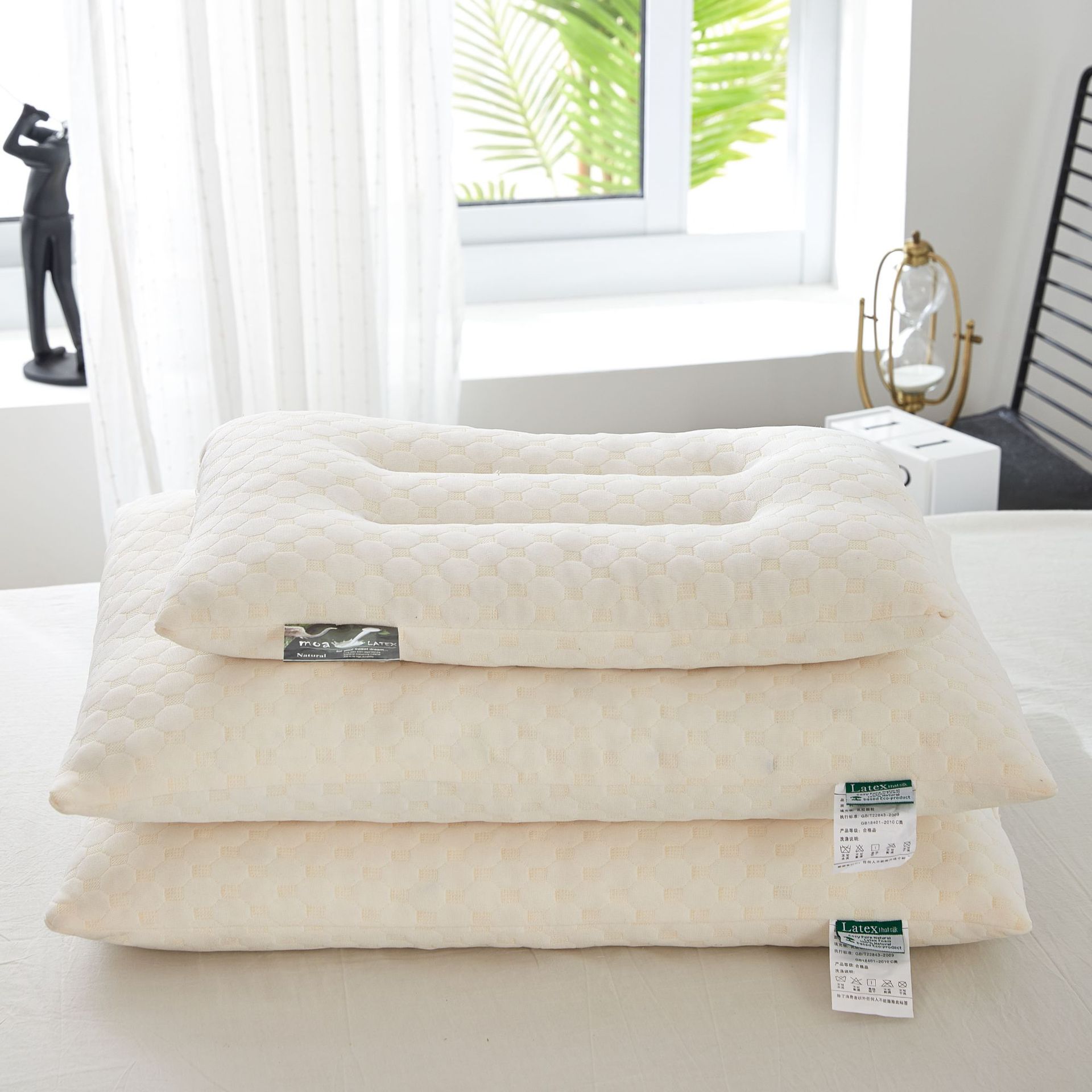 泰國乳膠枕 親膚棉乳膠記憶枕 水立方定型乳膠枕頭禮品枕芯