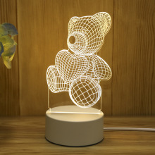 3D立体小夜灯 双十一赠品创意卡通卧室床头灯 亚克力礼品小台灯