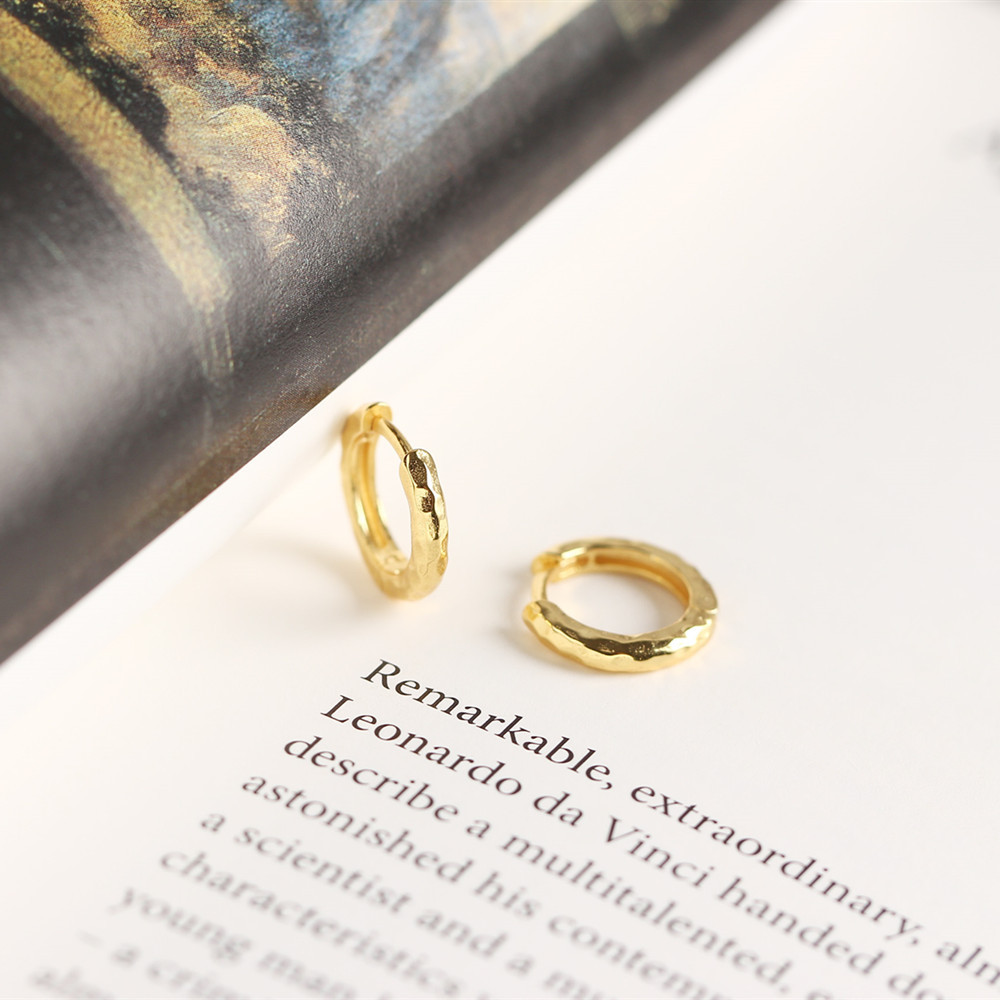 3g Weight No Inlaid Inlay Material Earrings Classification Wedding, Travel Occasion Geometric Pattern Unisex Gender Plating Design Fashion Style White, Gold Color Yhe0151 S925 Sterling Silver Baroque Style Geometric Irregular Pattern Earrings 9