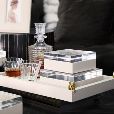 Northern Europe decorate Decoration Sales offices Open Houses bedroom Acrylic cortex Tray Jewelry box Decoration