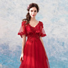 Red Bride Wedding Toast dress thank you banquet wedding dress evening dress