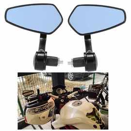 摩托车改装配件 摩托车后视镜 菱形改装防炫目改装弯杆后视镜